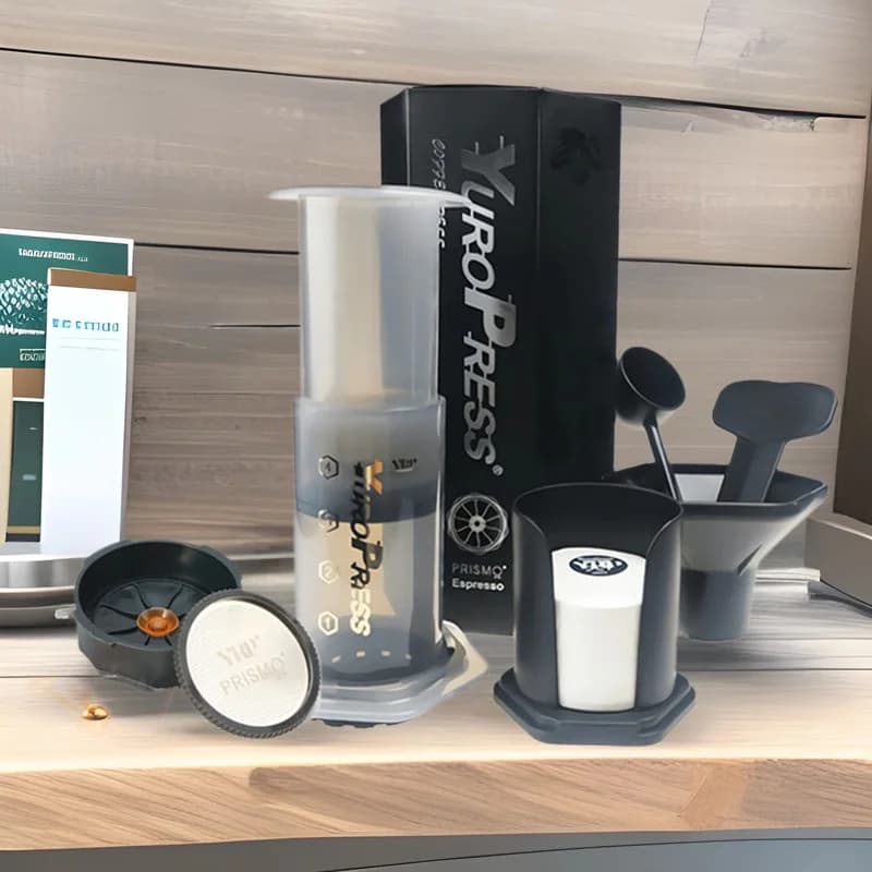 Nešiojamas French press kavos aparatas