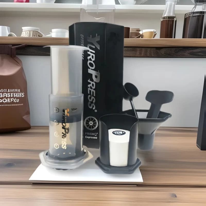 Nešiojamas French press kavos aparatas